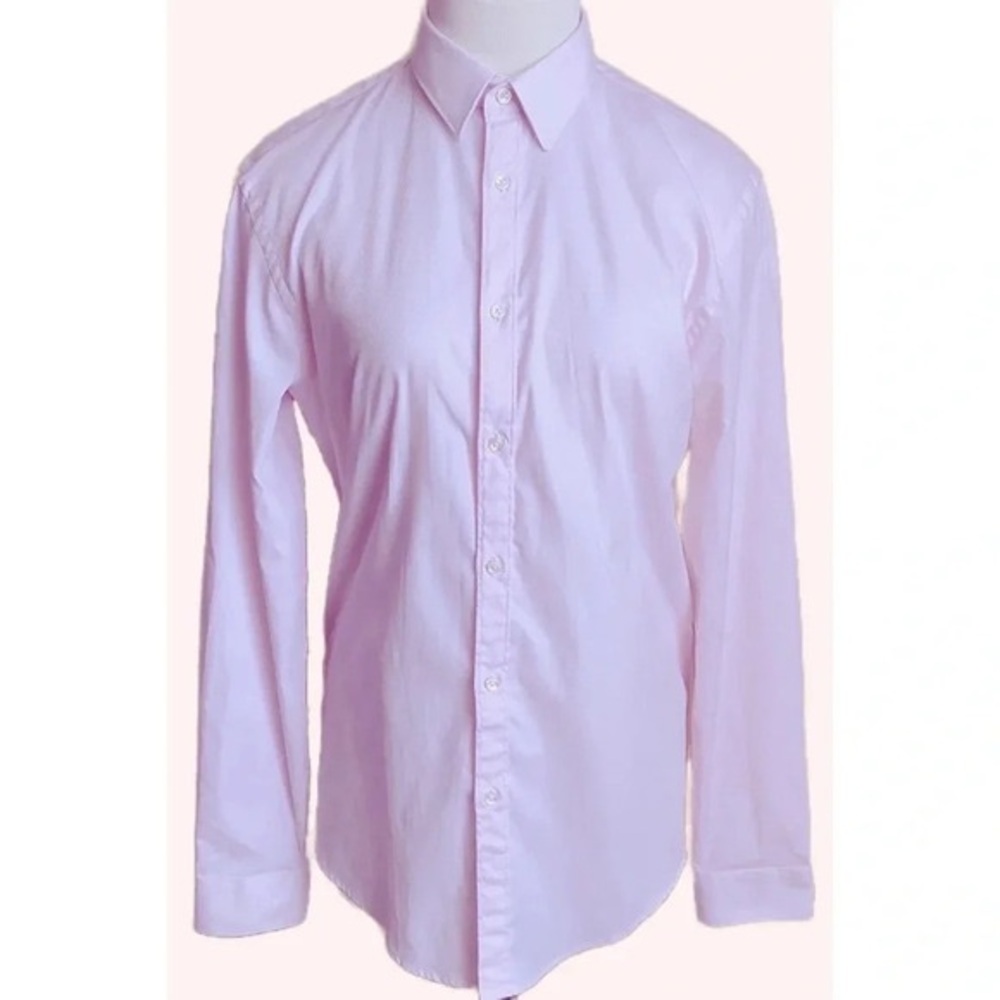ZARA Pink Button Down Shirt Size M Slim Fit